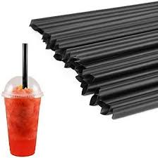 Drinking straws black milk shake