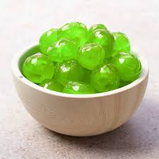 Green glaced cherries